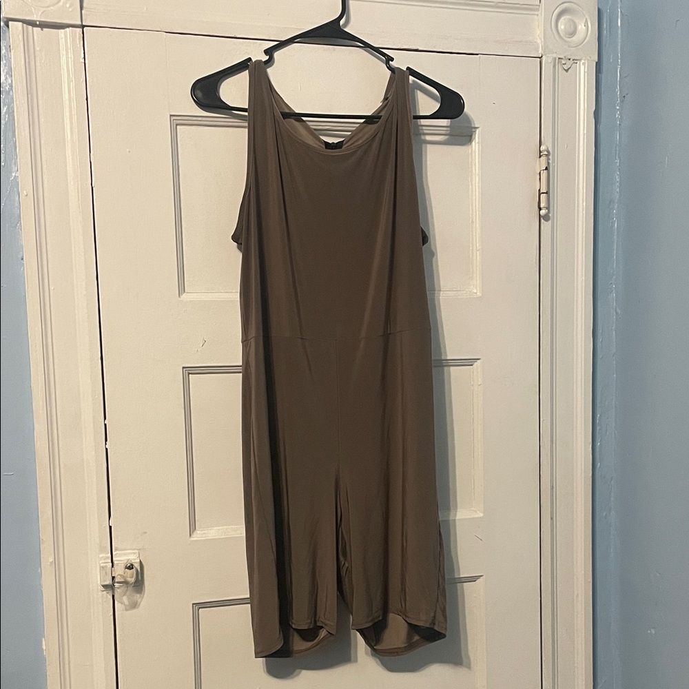 Brown Sleeveless Jumpsuit